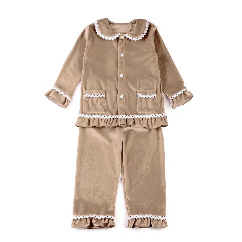 Velvet Christmas Pyjamas Mink