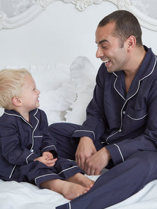 Men’s Navy Cotton Pyjamas