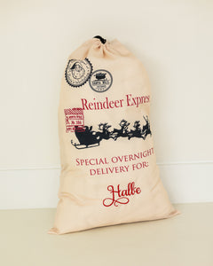 Reindeer Express Sacks Personalised