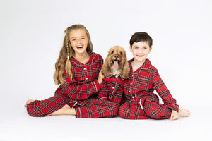 Kids Tartan Luxury Christmas Brushed Cotton Pyjamas