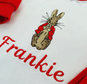 Red Raglan Rabbit Pjs