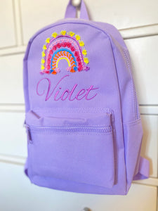 Lavender Rainbow Tassel Bag