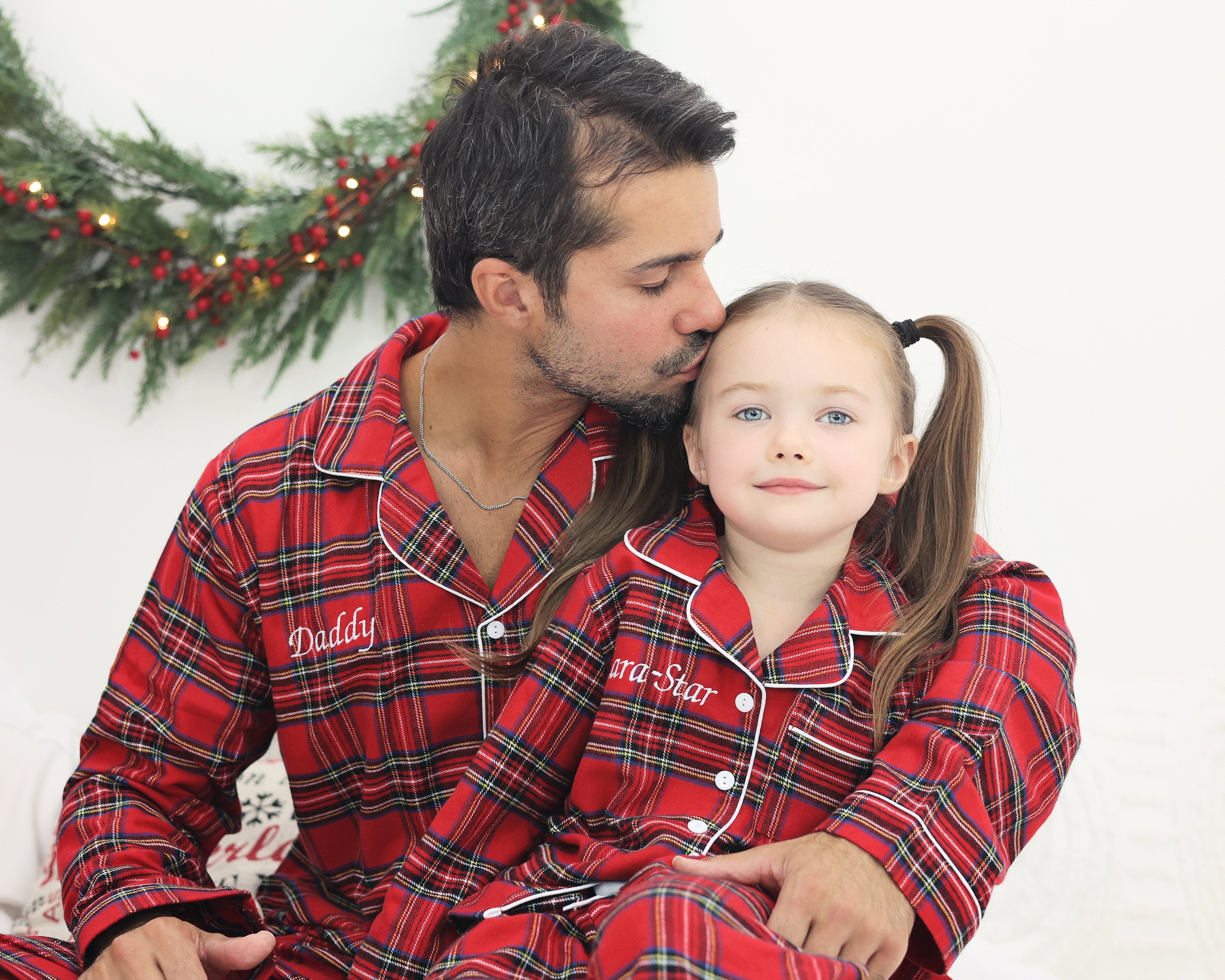 Kids Tartan Luxury Christmas Brushed Cotton Pyjamas