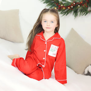 Christmas Letter To Santa Embroidered Pocket Personalised Pyjamas –  Dollylovesclothes