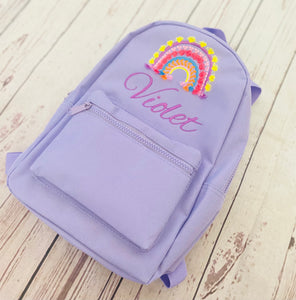 Lavender Rainbow Tassel Bag