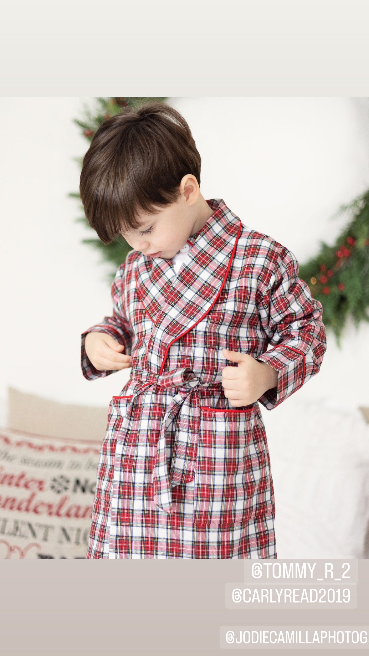 Salero Boys Tartan Dressing Gown